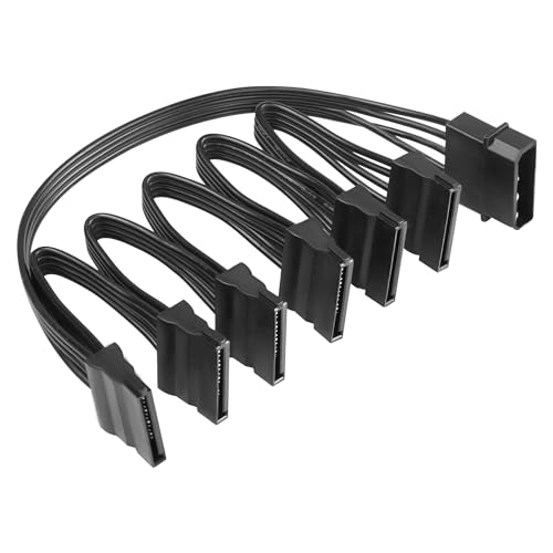 SATA stroomdistributiekabel, grote 4-pins plug tot 3 x 15-pin SATA Socket, harde schijf stroomdistributie SSD's (Grote 4-pins tot 6 x 15-pins SATA)