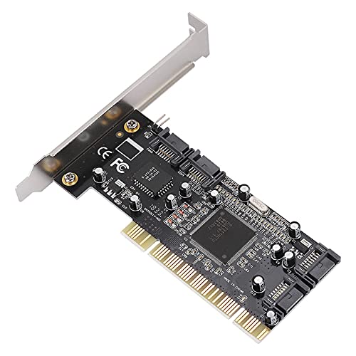 4 Port SATA PCIe 3.0 X1 Controller Card, 4 Port PCI naar SATA RAID Card PCI Express naar SATA 1.5Gbps Sil3114 Chipset RAID Controller Kaartadapter Ondersteuning 4 harde schijven