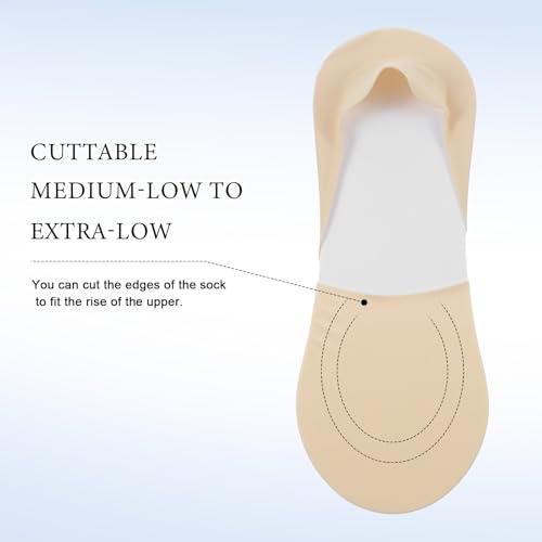 6 paar onzichtbare enkelsokken voor vrouwen, 35-38, korte non-slip zomersneaker sokken met silicone pad, onzichtbare sokken, ademende korte sokken, huidkleur, halve sokken, ballerina sokken, huid 3