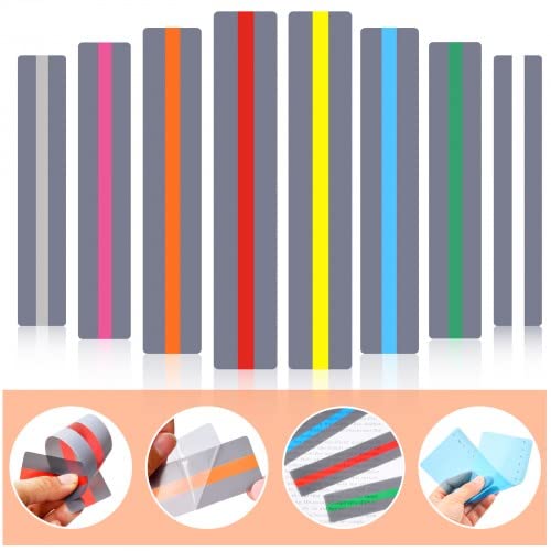 8st Reading Liniaal, Dyslexie Led Reading Band, Led Reading Strips met kleurrijke Markers, Volgende Liniaal voor Leading Beginners, Dyslexic Bladwijzers, 8 Kleuren 3
