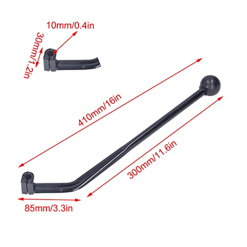 ATV Hand Shifter, Motorfiets Handgreep Control, Black Control Gear Shifter 410mm/16in Long Lever voor 50cc 110cc 125cc 150cc Quad Dirt Bike 3