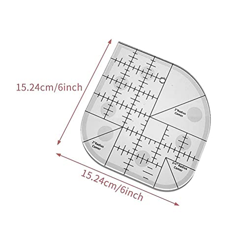 Curved Angle Cutter Heeral, Acryl Naaiheer Naaien Patchwork Liniaal, Naaien Gebogen Hoek Ruler Naaien Template Patchwork Tool DIY Naai Ben 4