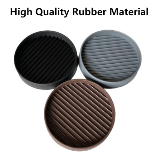 4Pcs Meubilair Caster Cups, 5cm Ronde Rubber Non-Slip Vloerbeschermer Pads voor Tapijt Houten Vloer Sofa Tafel - Grijs 3