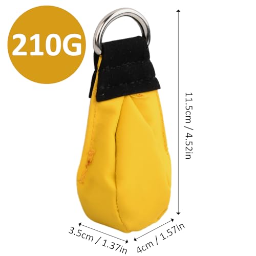 1 Piece Throwing Bag, Garland Bag, Klimboom touw Gooi, Gewicht Bag, Klimzak Klimmen voor Arboristen, Boom Klimmen, Wandelen, Camping (Blauw, Geel), Geel, wandelrugzak