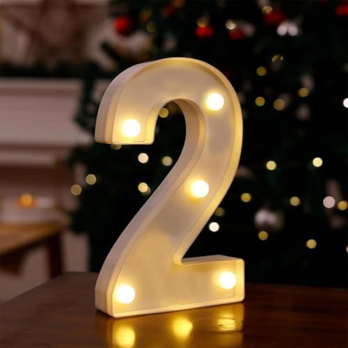 LED van het zeenummerlichtteken Marquee Number Light Up 0-9 Digits Lights Teken voor Home Party Bar Huwelijk Festival Verjaardag Decoraties (2) 5
