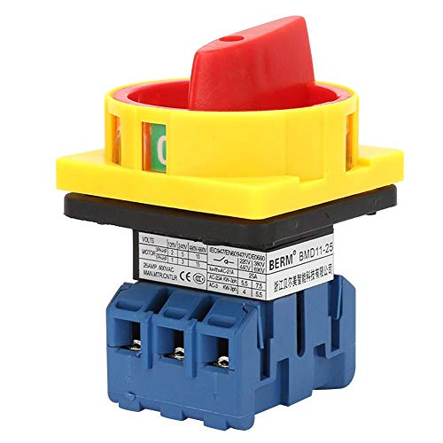 Schakelschakelaar voor stroomonderbrekers, 25 A/32 A, 3-polig, draaibaar, 2 standen voor machines (25 A)