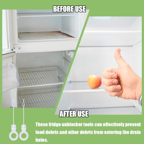 30Pcs Koelkast Drain Hole Plunger Universele Koelkast Vriezer Drain Hole Plunger Koelkast Deblokkering Hulpmiddel Herbruikbare Plastic Plunger voor het reinigen Koelkast Accessoires Drain Unblock 4
