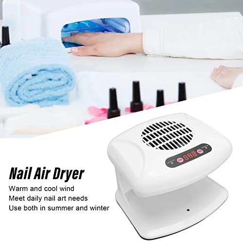 Nageldroger, Air Nagel Ventilatordroger met automatische sensor Nagel Poolse droger voor gewone Nagel Poolse Nageldroger warm en koel Wind Nageldroger Ventilator voor (220V, Europese standaard)