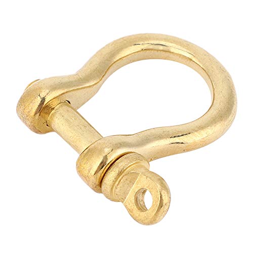 Messing Carabiner Bow Shackle Messing 10mm Gouden Messing 2 Set Anker Gesp Pure Messing U Type Fob Keychain Haak Gold Connection Gesp 10m m 5