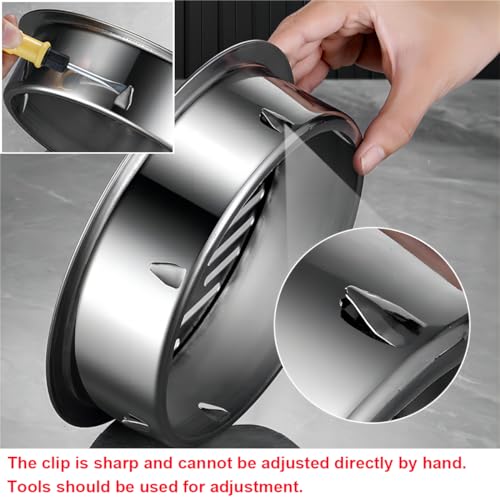 Afneembare afwateringshoes van de vloer, 304 RVS afwateringshoes Filter, Ronde roosterhoes, Geschikt voor wasbakken, Balkon, Patio, 75mm Flat Mond 4