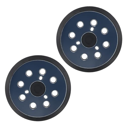 Verpakking van 2 8 Hole Sanding Pads Vervanging Support Platen Velcro Disc Zelfklevende 125mm Vervangingspads voor Willekeurige Orbital Sanders Vervanging Sand Pad voor Makita Vervangingsschijfjes