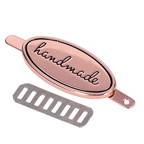 Metalen handgemaakte etiketten, meerdere kleuren verkrijgbaar Tag, Handgemaakte etiketten voor sieraden maken ambachten, Naaien, Kleding decoratie (Rose Gold)