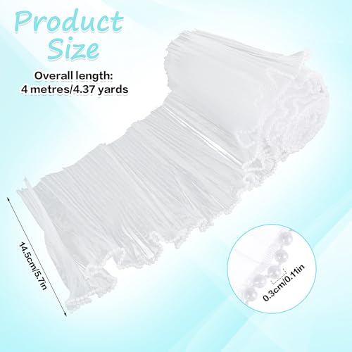 Bruiloft Cadeauverpakking Wrap, 4m Boeket, Papier, Bloemenpapier, Gift Wrap, White Packaging Paper Mesh Paper Wavy Net Garen voor Bloem levert Valentijnsdag, Bloemenbenodigdheden 4