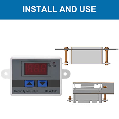 XH-W3005 Humidity Sensor, Digital Hygrometer Switch Controller, XH-W3005 Temperatuur Humidity Meter Humidity Sensor 0~99% RH 12V/24V/220V(220V) Farms Factories(220V) 4
