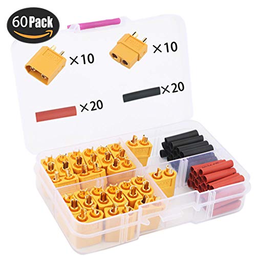 XT-60 Connector, XT-60, man en vrouw ronde plug, hoge stroomplug voor RC Lipo Batterij, 20 Pack (10 Pairs)
