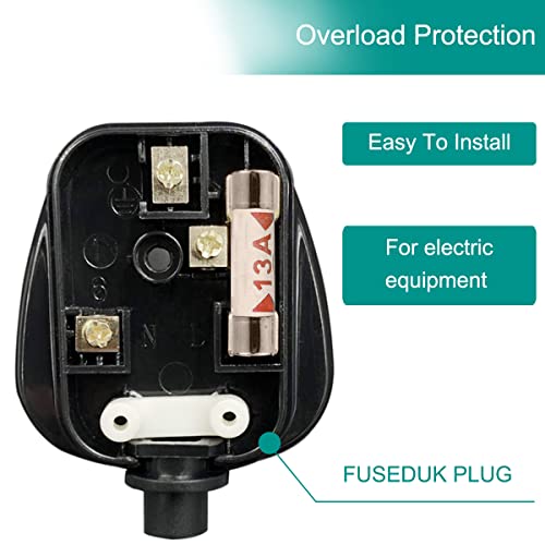 100PCS BS1362 Fuse 3A 5A 10A 13A 1A amp 240V vol Ceramic Tube Fuses Mixed Household Plug UK Assortiment Kit 6.3x25mm 6.8x0.984 Inch, 4 Values Fuses 5