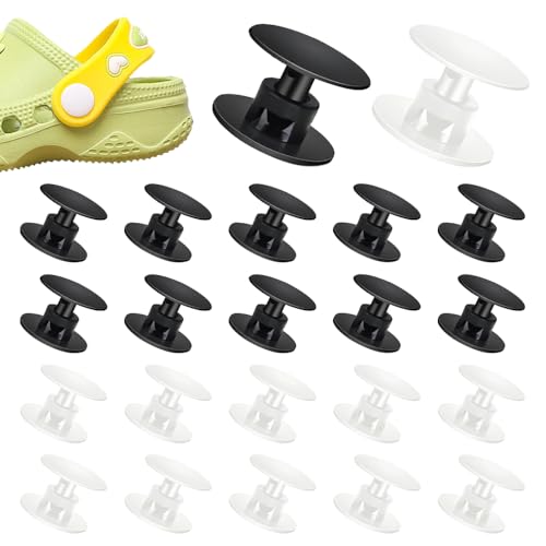 20st Plastic Rivets, Strand Schoen Vervanging Rivets, 16x13x11.5mm, Push In Schroef Rivet voor Schoenen, Hole Plastic Push-in Rivets Sluiting (zwart/wit)