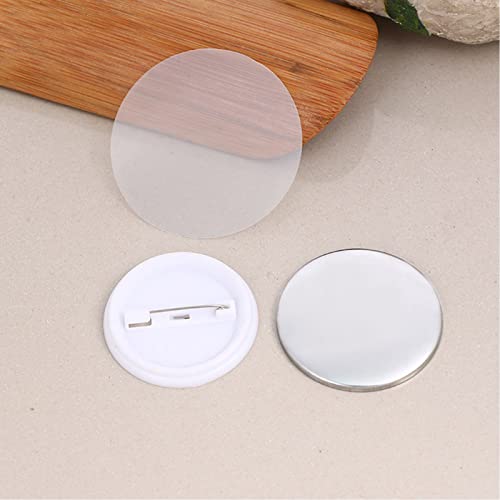 100 st. Badge Film PVC Materiaal Transparante Circle Badge Beschermfolie voor DIY Knoppenmaker (58MM) 3