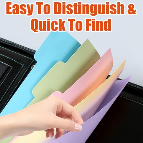 25 Vellen/5 Sets Dividers voor Ring Binders, Filers Tabbladen A5, A5 Gekleurde Mappen Tabbladen, 6 Gaten Mappen Tabbladen, A5 Onderwerp Dividers Papierblad, Voor Notepad, Ring Binder, Planner 5