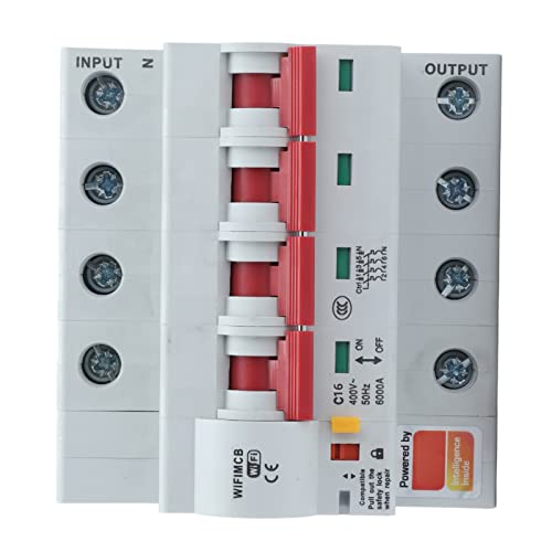 Circuit Breaker Smart WiFi 4P Afstandsbediening AC 400V met beveiligingsslot voor thuis (16A) 3