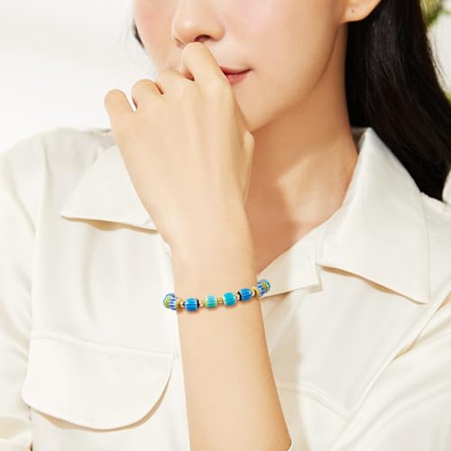 40 st. 4 Kleuren Handgemaakte Column Millefiori Lampwork Glazen Kralen Pompoen Vorm Losse Spacer Kralen voor DIY oorbellen armband ketting sieraden maken ambachten 4