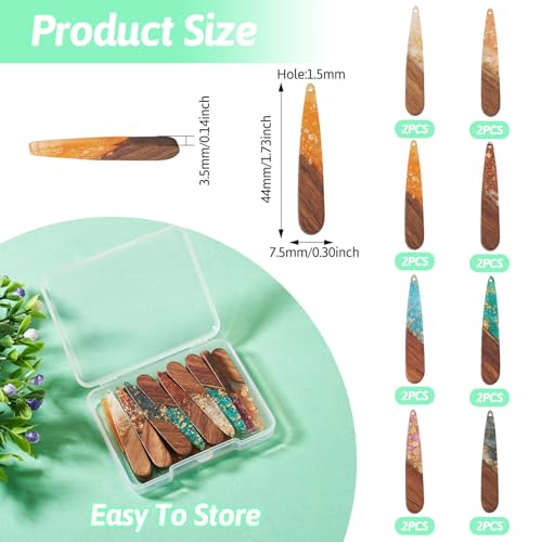 Hars Houten Charms Hangers Geometrie Charms Vintage Hars Houten Pieces Verklaring voor Boheemse Dangle oorbellen ketting sieraden maken 3