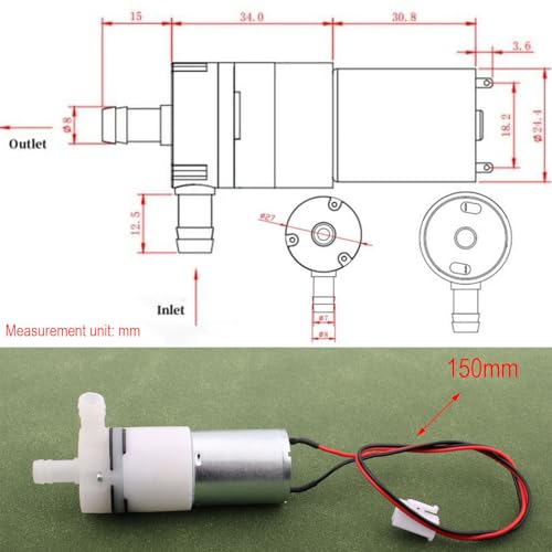 2 st Diafragm Waterpomp 12V Mini Elektrische Waterpomp 370 Zelfoplossende Pomp DC 12V voor Tea Maker voor Aquarium, Aquarium, Vis Tank Fontein