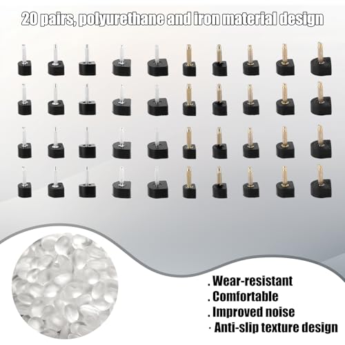 20 paar hoge hakken reparatie caps met 1 brekend gereedschap, 5 maten U-gevormde vervangingscaps duurzame antislip schoen Heel reparatie Kit voor vrouwen 4
