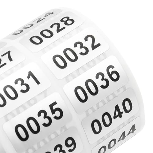 Number Label Sticker Waterproof Stock Number Sticker 0001 t/m 2000 Continuous Number Label Sticker voor voorraadopslag classificatie 5