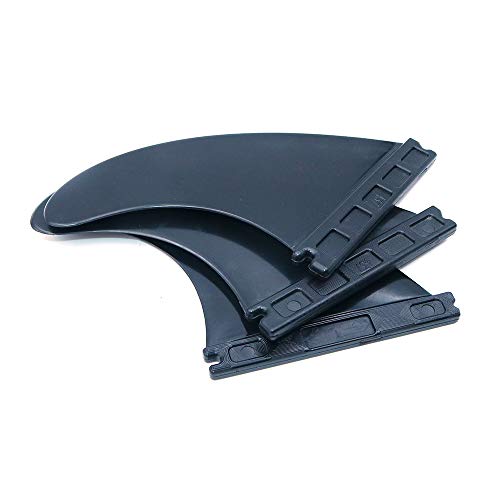 TOEKOMST VAN 3PCS Surfboard G5 Fins Plastic Surfboard Fins Style Thruster Set Zwart