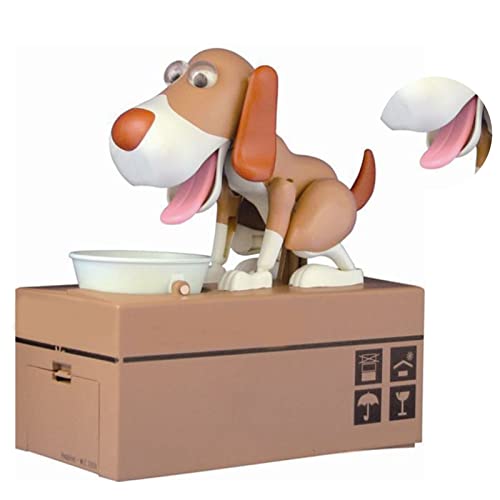 Honden Money Box voor cartoon Schattig Aantrekkelijk geld Besparen Bank Coin Bank voor Deco Bruin Witte Honden Maat (Uniform Size #11)