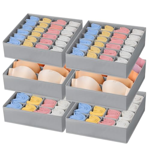 Grijze sok raster 6-delige set