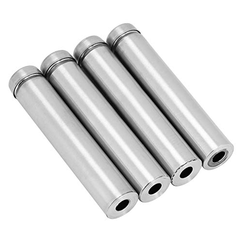 4 st Roestvrij staal reclame Schroef Glas Standoffs Bevestigingen Bolts houder Pin Nails Schroeven Hardware Glas bevestigingsmiddelen (12 * 80 mm) 4