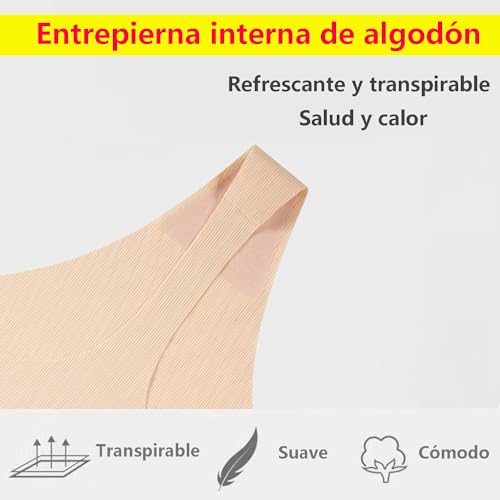 4 stuks ondergoed voor vrouwen, naadloos ondergoed met hoge / lage waist, naadloos ondergoed, Kant damesbroek, ijs zijde ondergoed 4