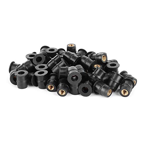 Rubber Noten M5 5 mm Motor Trim bevestigingshulpmiddelen Metrische 50 stuks Wing Noten Accessoires Zadels en andere toebehoren (UN (verpakking van 50)