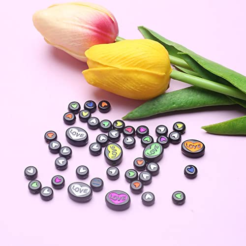 Kralen voor Strijkende Hart Kralen Sterrenkralen Bloem Maan Kralen Kleurrijke Arcryl Kralen voor DIY sieraden armbanden ketting sleutelhangers (B)