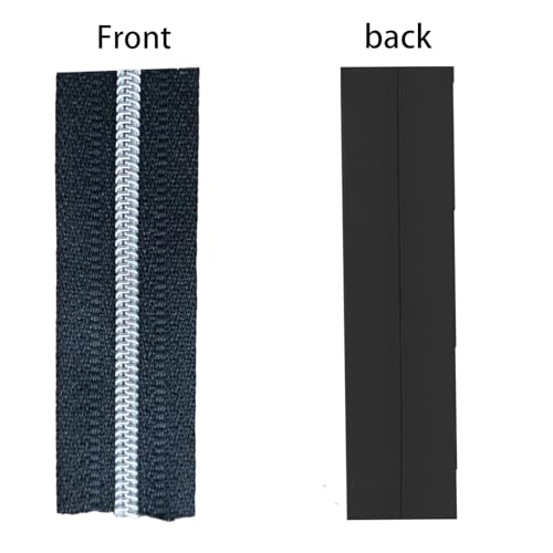 10 Pack Silver Headless Zippers, Rose Gold Headless Zippers, Silver Nylon Spiral Zippers met zilveren tanden, Geschikt voor zakken, Do It Yourself Naaldwerk, Naaien (Rose Gold Black) 4