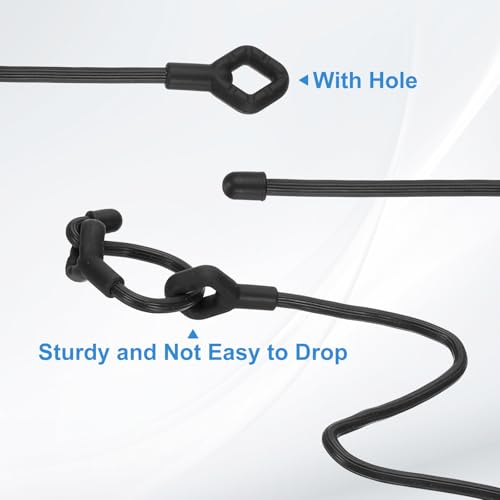 Rubber Gedraaide riemen, 61 cm Siliconen Herbruikbare Twist Bands, Robuust Buigbaar voor Bundelen, 8 stuks, Zwart 3