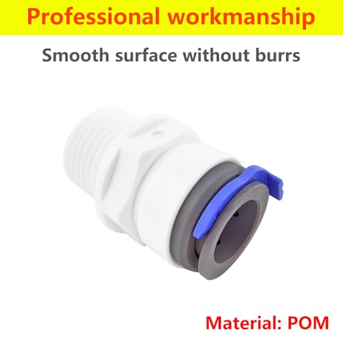 1 sts RO Water Filter Fittings, 1/2" Mannelijke draad tot 1/2" Straight Tube Fitting, Verbindingsadapter voor Water Filter Reverse Osmosis 4