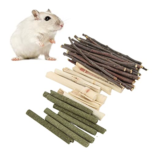 Molars Holz Hamstertak Grass Stick Sweet Bamboo Gemengde Chew Stick voor Meerschweinchen Kaninchen(200g)