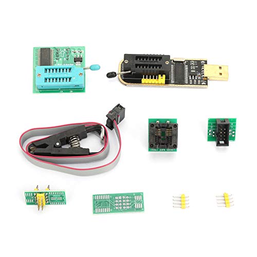 CH341A USB Programmeur + SOP8 Test Clip + 1.8V Adapter + SOP8 to DIP8 Converter Module voor Chip van 24 en 25 Series FLASH