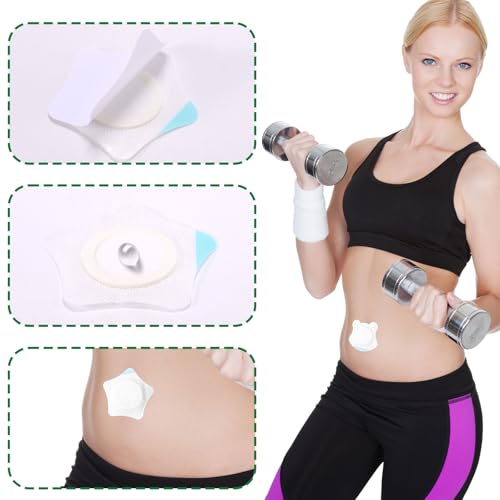 60 st Castorolie Wrap voor Navel, Leak Proof Zelfklevende Castor olie Patches Sterke Absorberende Cute Shapes Compress Wrap Wegwerpbare Biologische Covers Niet wassen 5