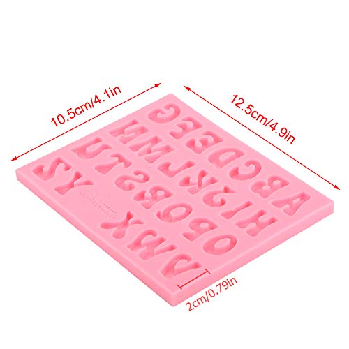 Silicone Candy Alphabet Bakken Cake Chocolade 3D 26 Letters Pink Mold