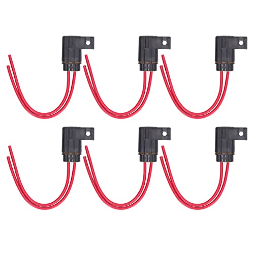 6Pcs Inline Fuse Holder IP66 Waterdichte 12AWG 30A Blade Bedrading Hang voor Boot Auto Professionele Accessoires