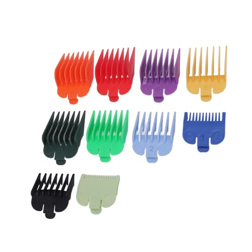 Clipper Guard Combs Hair Clipper Protectors Hair Trimmer Guards Trimmer Guard Combs 10 maten Hair Clipper Combs Gidsen Professional Kleurrijke nummer gecodeerd 3