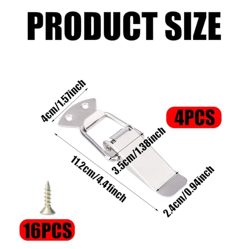 4 St Bankconnectorset, Roestvrij Staal Sectie Bankconnectorclips met 30 Schroeven Stevige Modulaire Bankclips voor Sectionals Meubels
