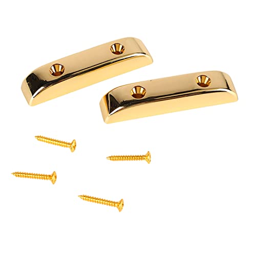 Basduim Rust Jazz Duim Rust Bass Duim Rust 2 Pieces Bas Duim Rust Anti Slip Lichtgewicht Jazz Guitar Finger Rest Guitar Thumb Rest voor comfortabel spelen instrument (GM03 Gold) 4