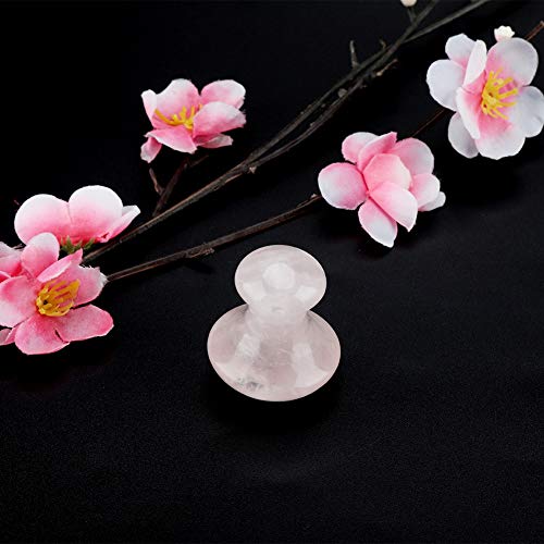 Natural Stone Gua Sha Kakkerlakken Massagegereedschappen Rozenkwarts Gua sha Plank Paddestoel Vorm voor gezicht nek schoonheid Spa ontspannende massage steen 5