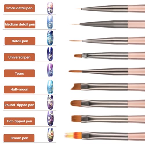 Nail Art Brush Set 18 stuks Nail Art Design Nail Gel Paint Brush Tekening Pen Nail Liner Pointing Brush voor DIY Manicure Salon Home Nail Brush Set 5
