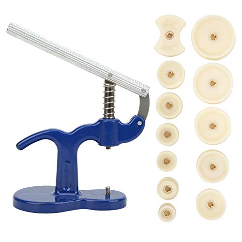 Horloge Pers Set, Professionele Blauwe Legering, Handgedrukt, Reparatie, Handgereedschap met 12 stuks dies, Horloge Drukkist voor het sluiten van de achterkant van het horloge